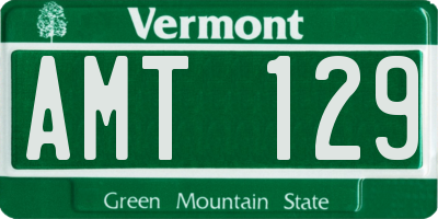 VT license plate AMT129