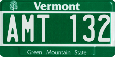 VT license plate AMT132