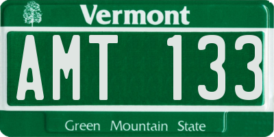 VT license plate AMT133