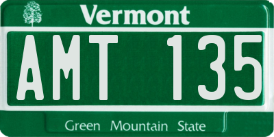 VT license plate AMT135