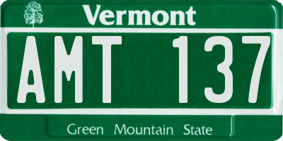 VT license plate AMT137