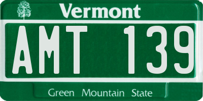 VT license plate AMT139