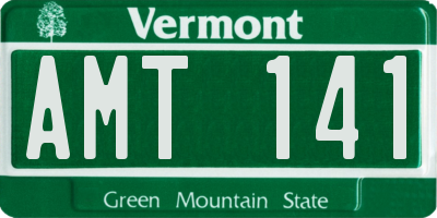 VT license plate AMT141