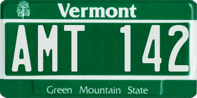 VT license plate AMT142