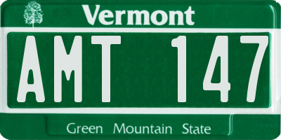 VT license plate AMT147