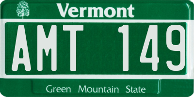VT license plate AMT149