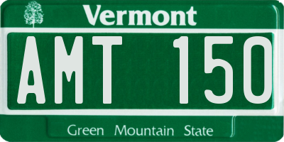 VT license plate AMT150