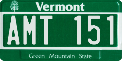 VT license plate AMT151