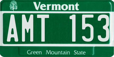 VT license plate AMT153