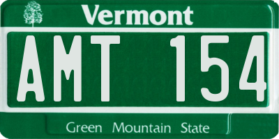 VT license plate AMT154