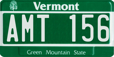 VT license plate AMT156