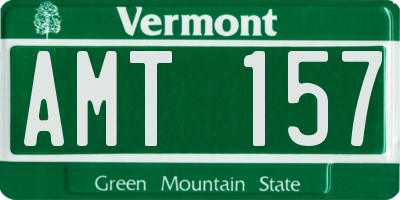 VT license plate AMT157