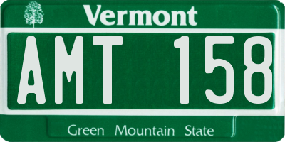 VT license plate AMT158