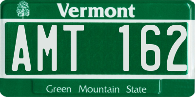 VT license plate AMT162