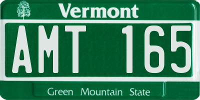 VT license plate AMT165