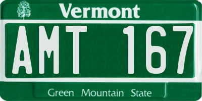 VT license plate AMT167