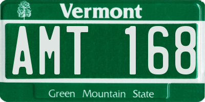 VT license plate AMT168
