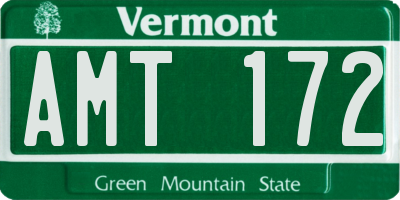 VT license plate AMT172