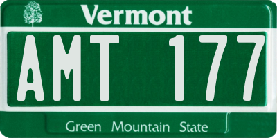VT license plate AMT177