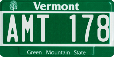 VT license plate AMT178