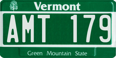 VT license plate AMT179