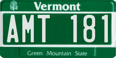 VT license plate AMT181