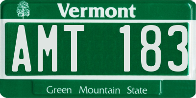 VT license plate AMT183
