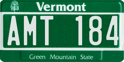 VT license plate AMT184
