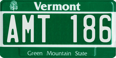 VT license plate AMT186