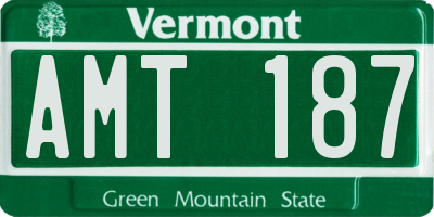 VT license plate AMT187
