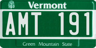 VT license plate AMT191