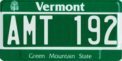 VT license plate AMT192
