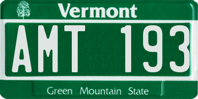 VT license plate AMT193