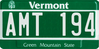 VT license plate AMT194