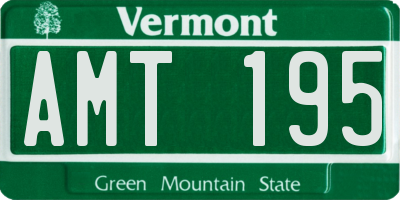 VT license plate AMT195