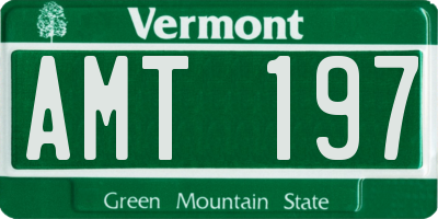 VT license plate AMT197