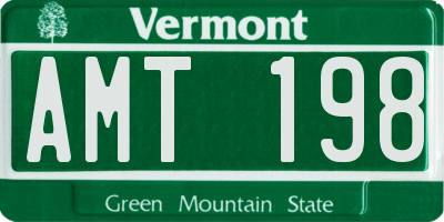 VT license plate AMT198