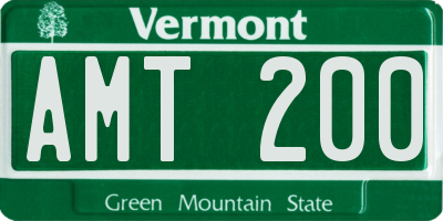 VT license plate AMT200