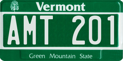 VT license plate AMT201