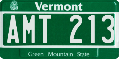 VT license plate AMT213