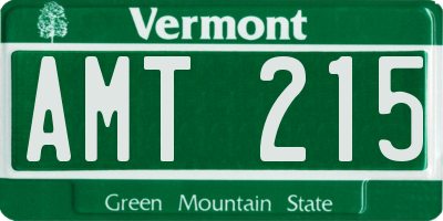 VT license plate AMT215