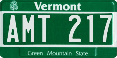 VT license plate AMT217