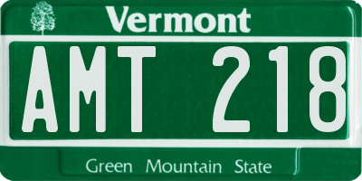 VT license plate AMT218
