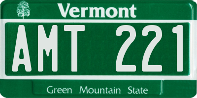 VT license plate AMT221
