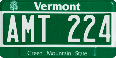 VT license plate AMT224