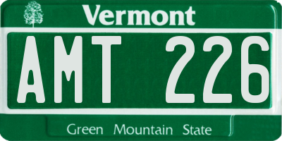 VT license plate AMT226