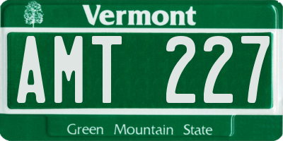 VT license plate AMT227