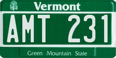 VT license plate AMT231
