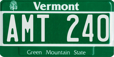VT license plate AMT240