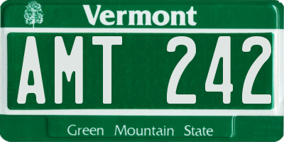 VT license plate AMT242